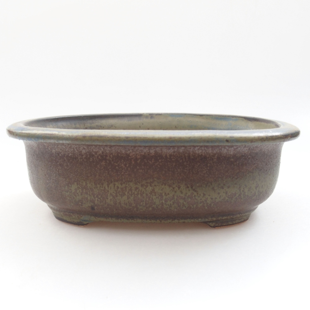 Keramik-Bonsaischale 18 x 15 x 6 cm, Farbe braun