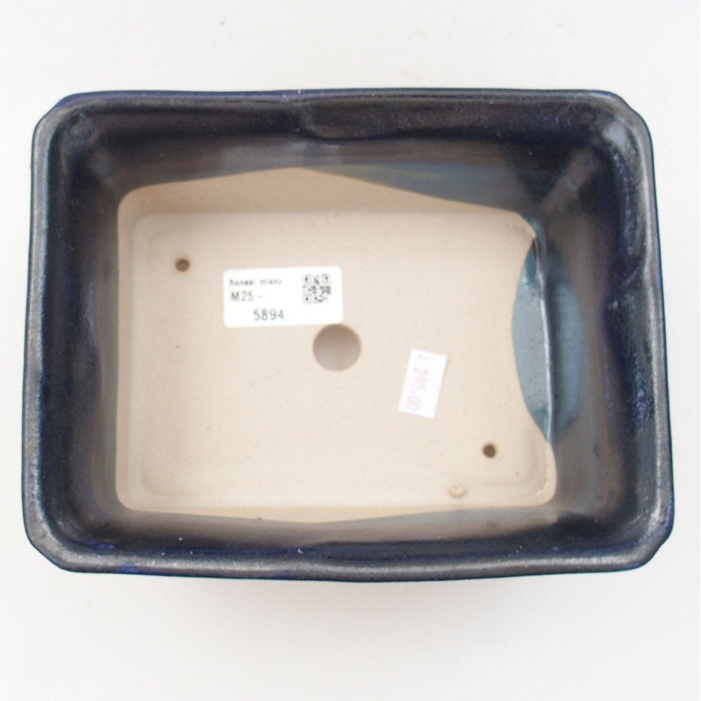 Keramik-Bonsaischale 18 x 14 x 7,5 cm, Farbe blau