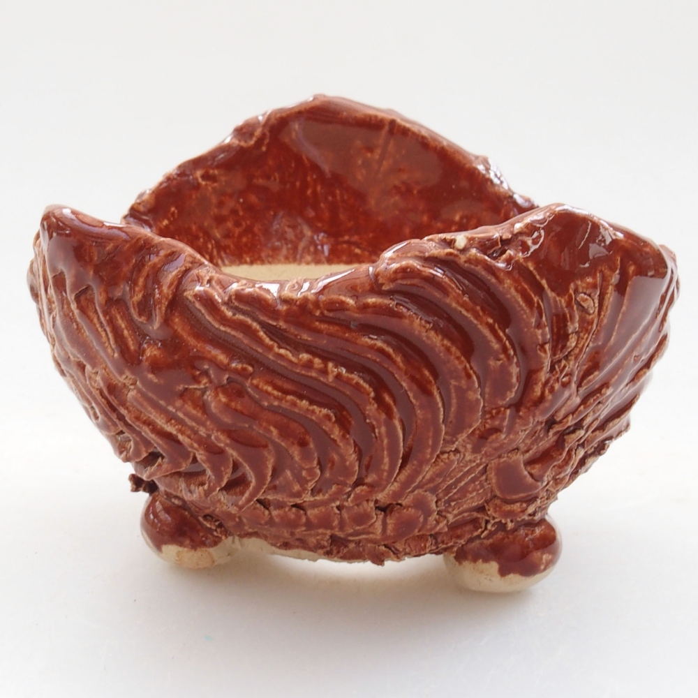 Keramikschale 8 x 7 x 6 cm, Farbe braun