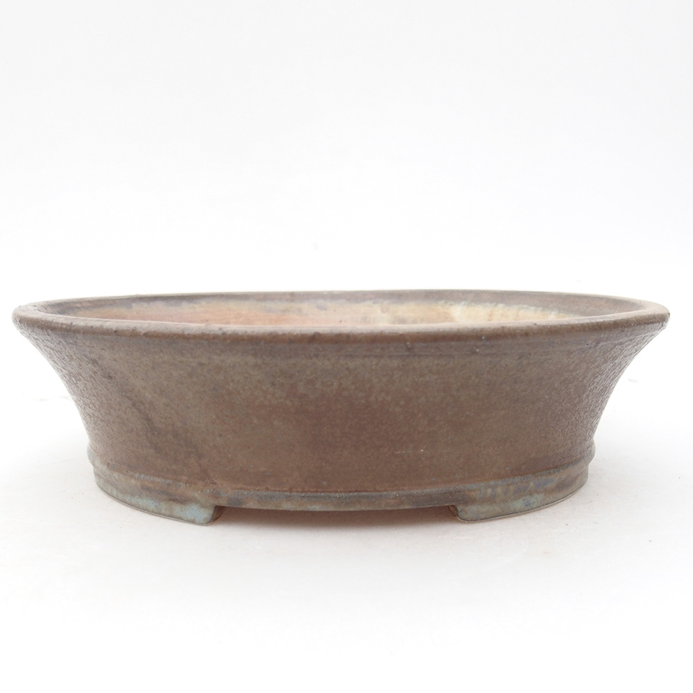 Keramik-Bonsaischale 18 x 16 x 4,5 cm, Farbe braun