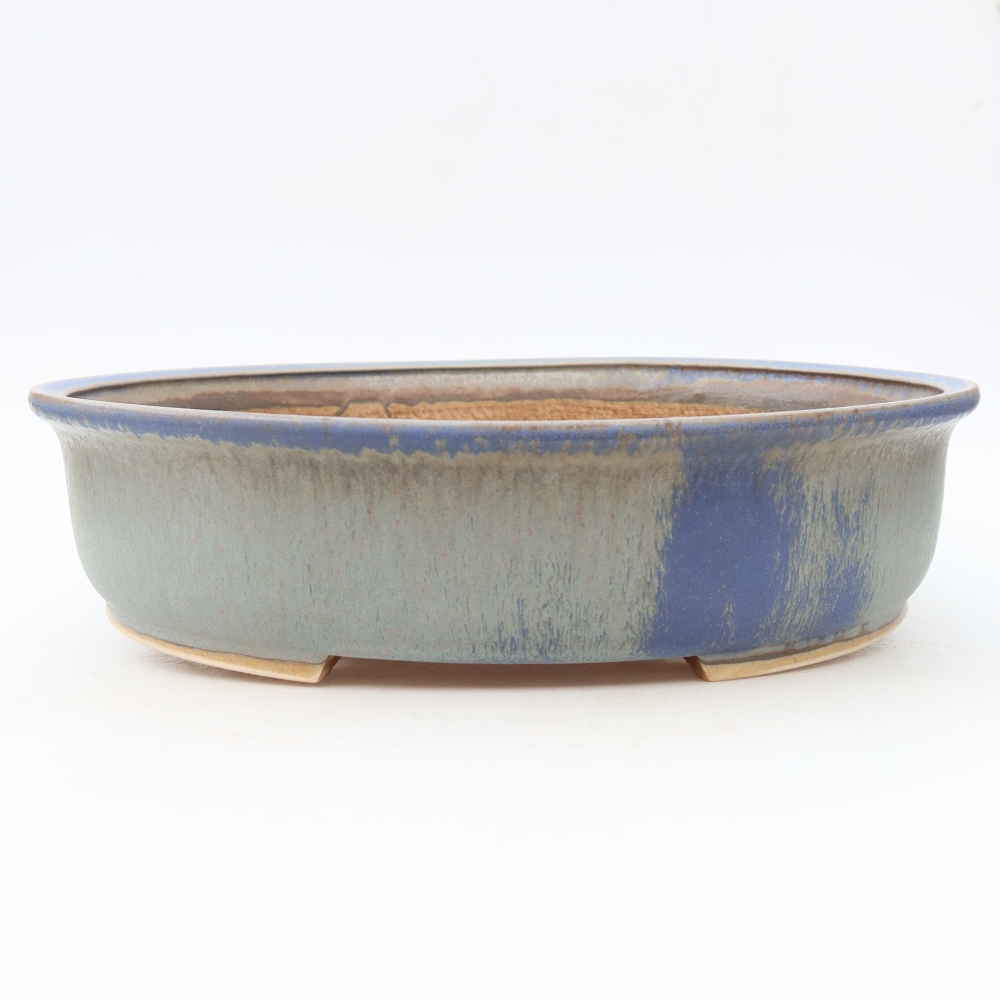 Keramik-Bonsai-Schale 31 x 27 x 7,5 cm, Farbe: Blau