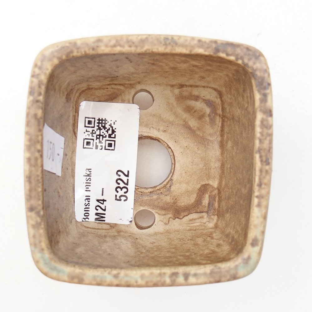 Bonsaischale aus Keramik 6 x 6 x 4,5 cm, Grün Farbe