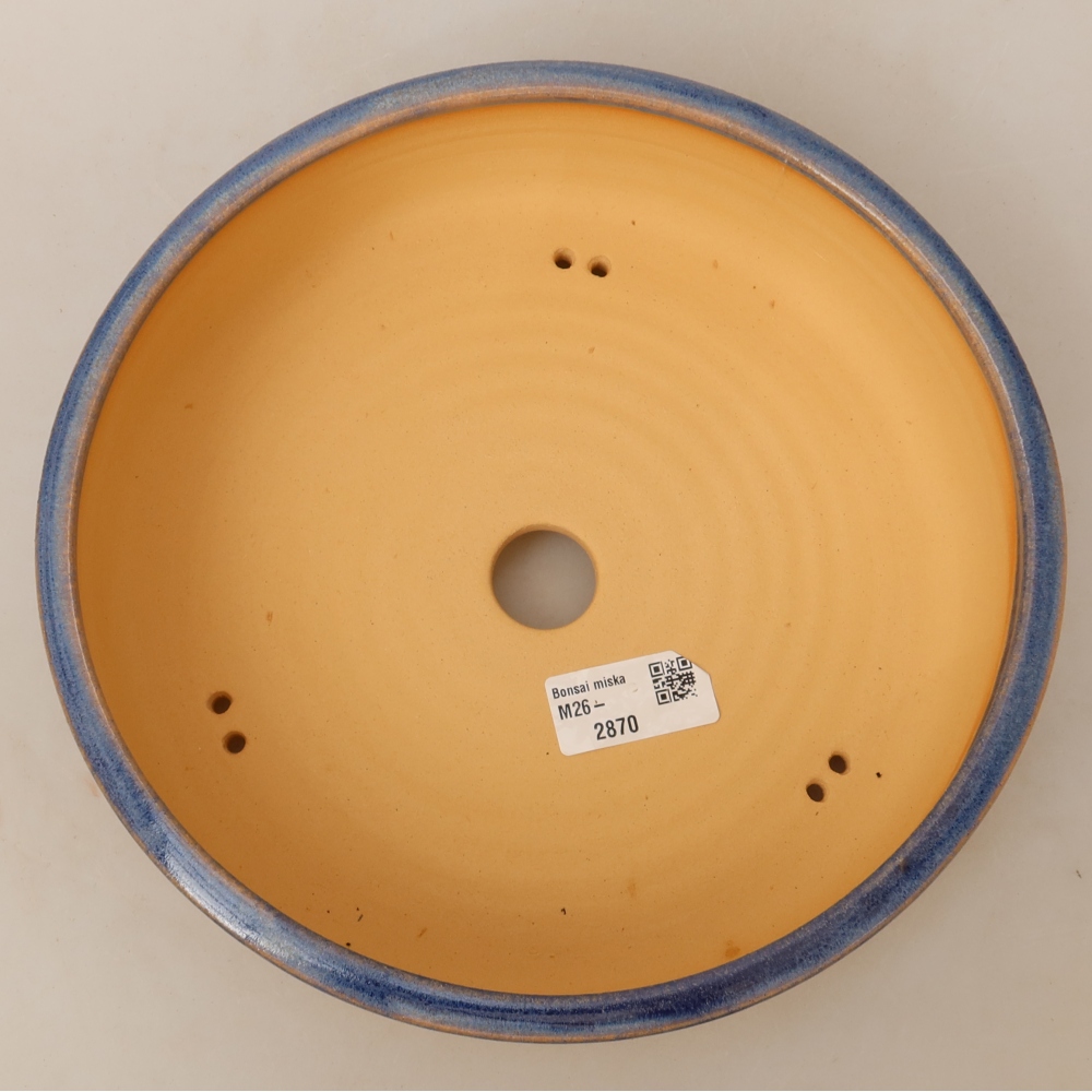 Keramik-Bonsai-Schale 23 x 23 x 6,5 cm, Farbe: Blau