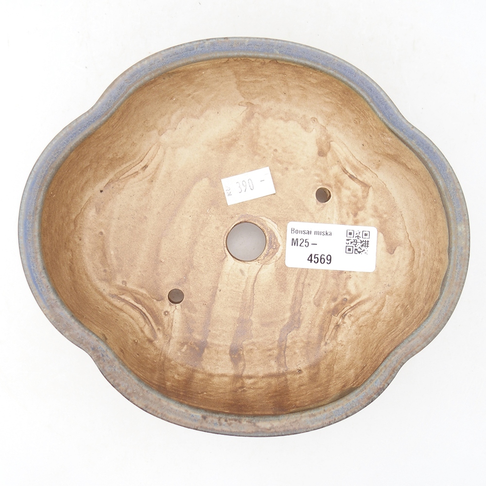 Keramik-Bonsaischale 17 x 15,5 x 5,5 cm, Farbe blau