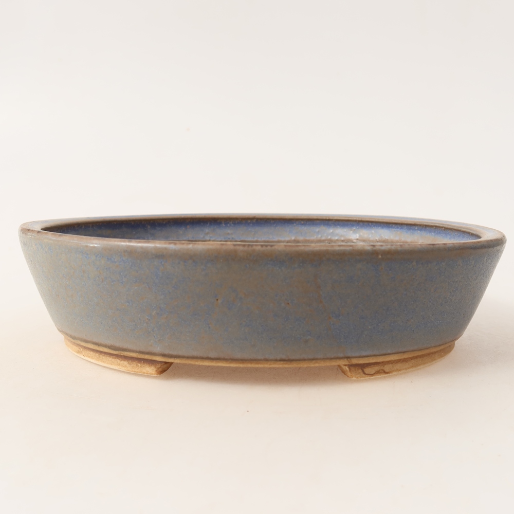 Bonsaischale aus Keramik 18,5 x 16,5 x 4,5 cm, Farbe blau
