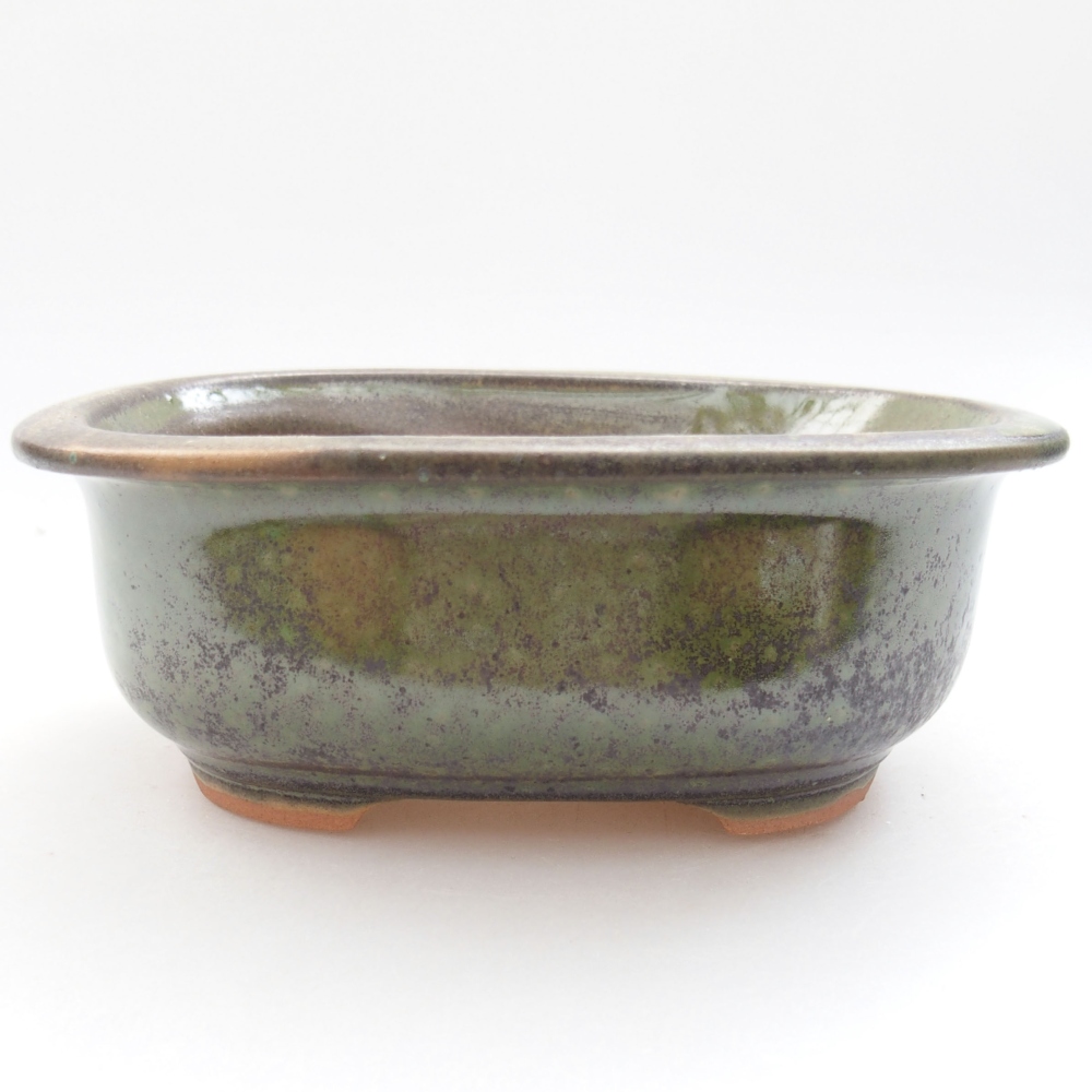 Keramik-Bonsaischale 15,5 x 12 x 6 cm, Farbe Grün