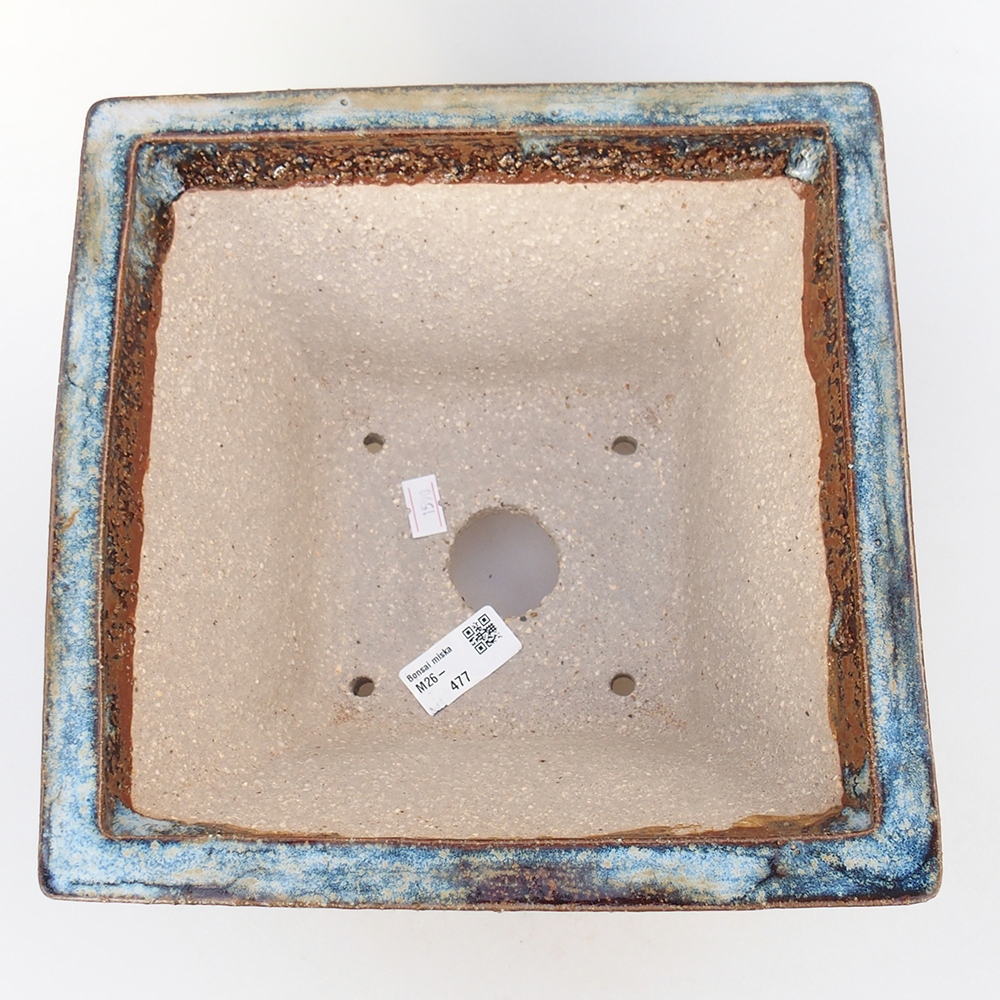 Bonsaischale aus Keramik 24 x 24 x 14 cm, braun