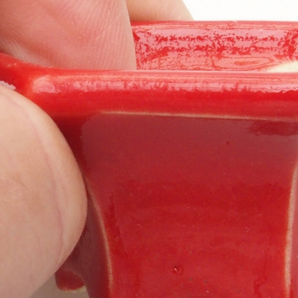Mini-Bonsaischale  5 x 4,5 x 3 cm, Farbe rot