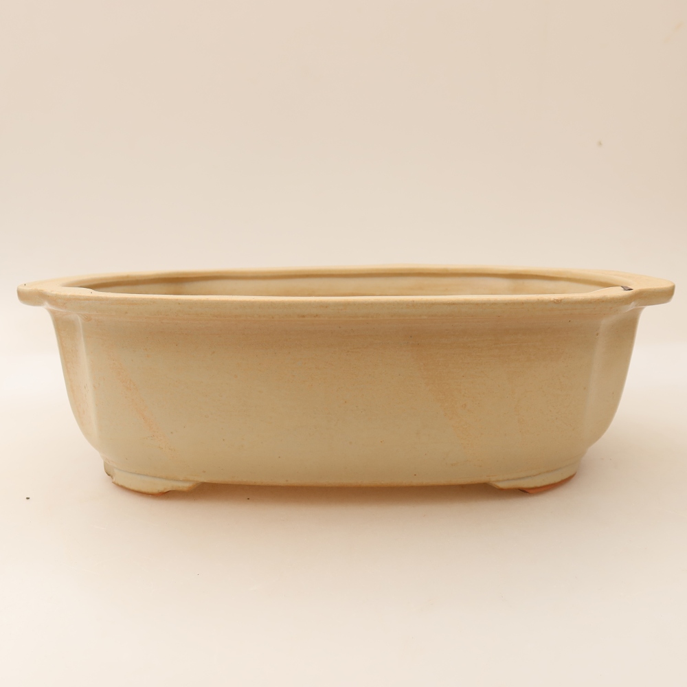 Keramik-Bonsai-Schale 24,5 x 21 x 7,5 cm, Farbe: Beige