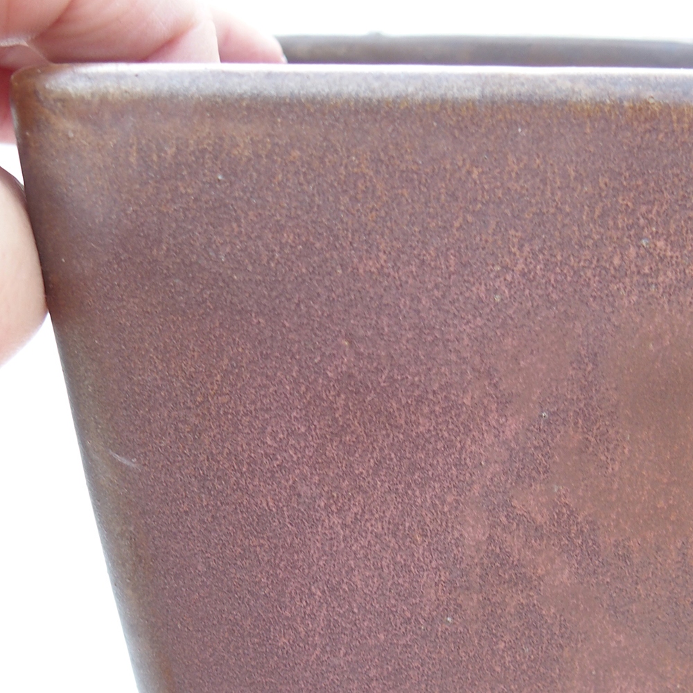 Bonsaischale aus Keramik 15 x 15 x 19 cm, braun