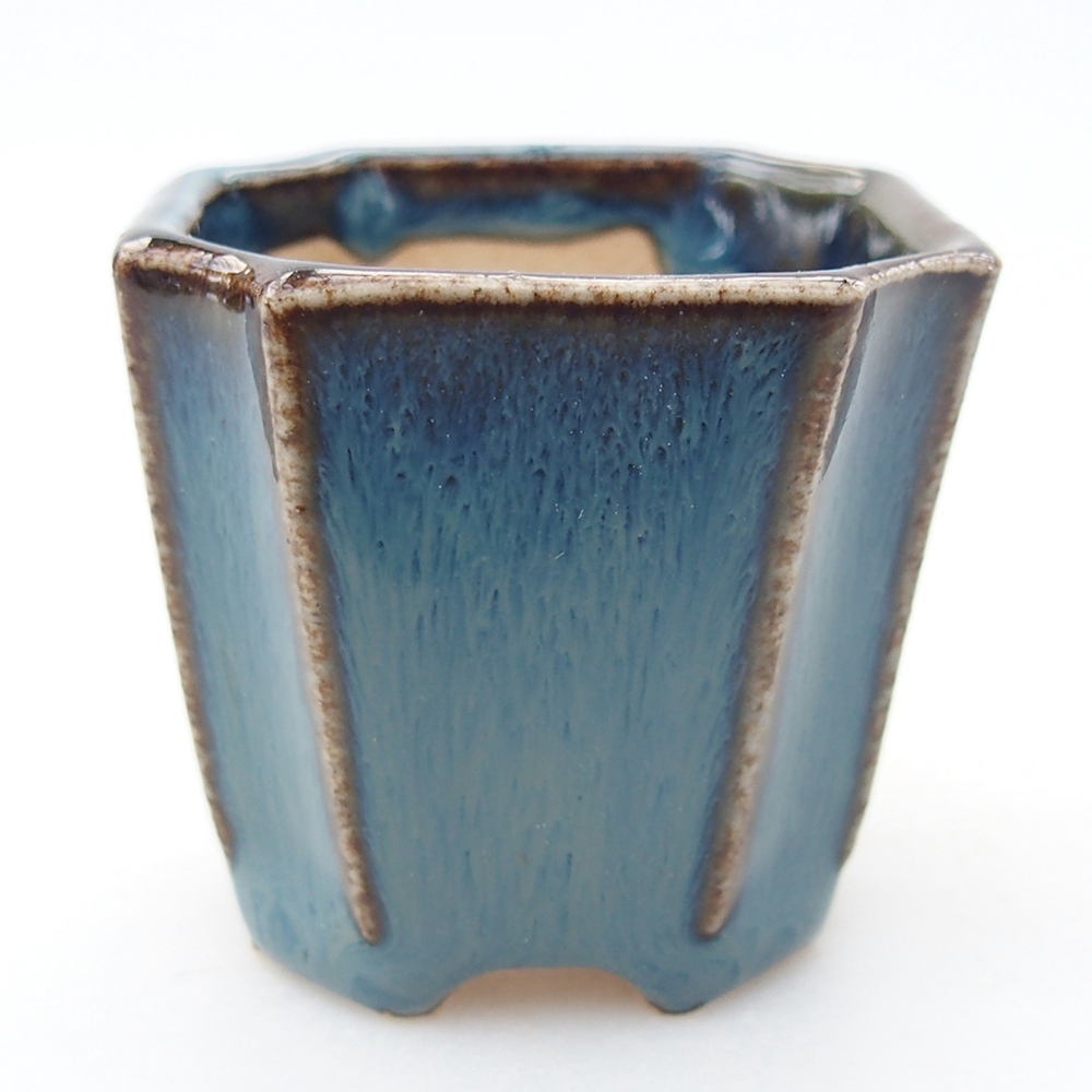 Mini-Bonsaischale 4,5 x 4,5 x 4 cm, Farbe blau