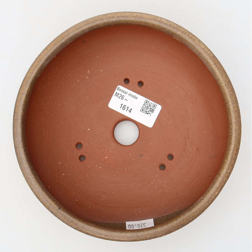 Bonsaischale aus Keramik 16,5 x 16,5 x 5,5 cm, braun