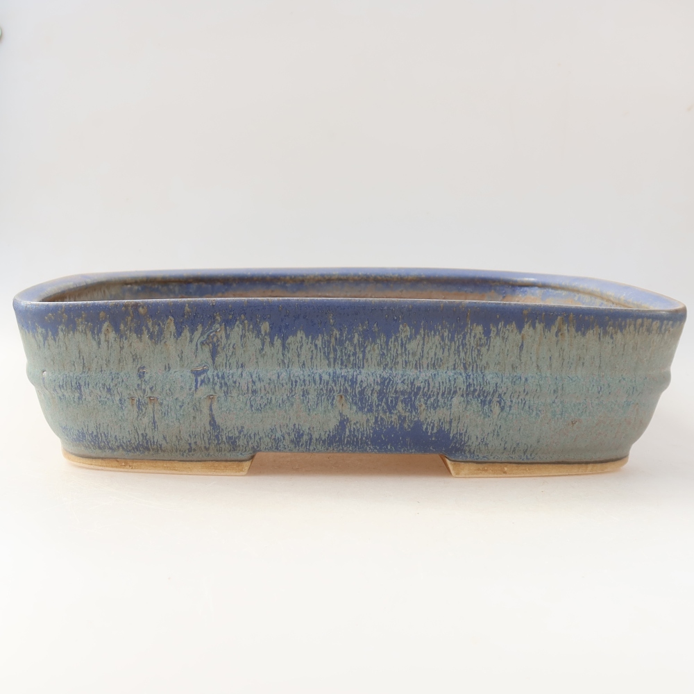 Bonsaischale aus Keramik 29,5 x 24,5 x 7,5 cm, Farbe blau