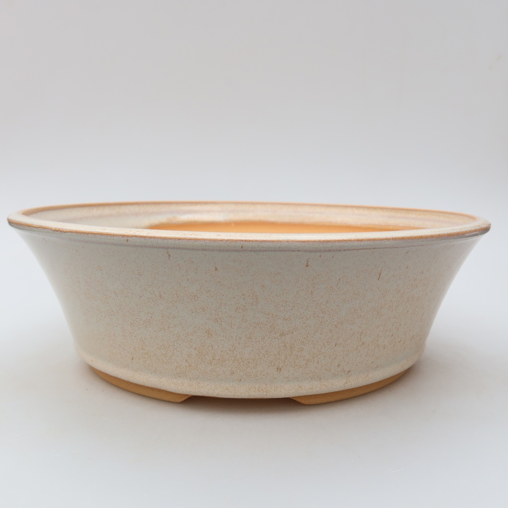 Keramik-Bonsai-Schale, 27 x 27 x 8 cm, Farbe: Beige