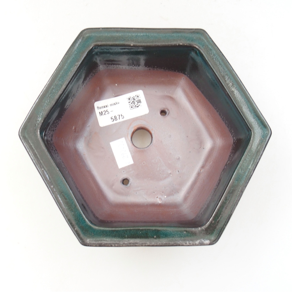 Keramik-Bonsaischale 17 x 15 x 6 cm, Farbe Grün