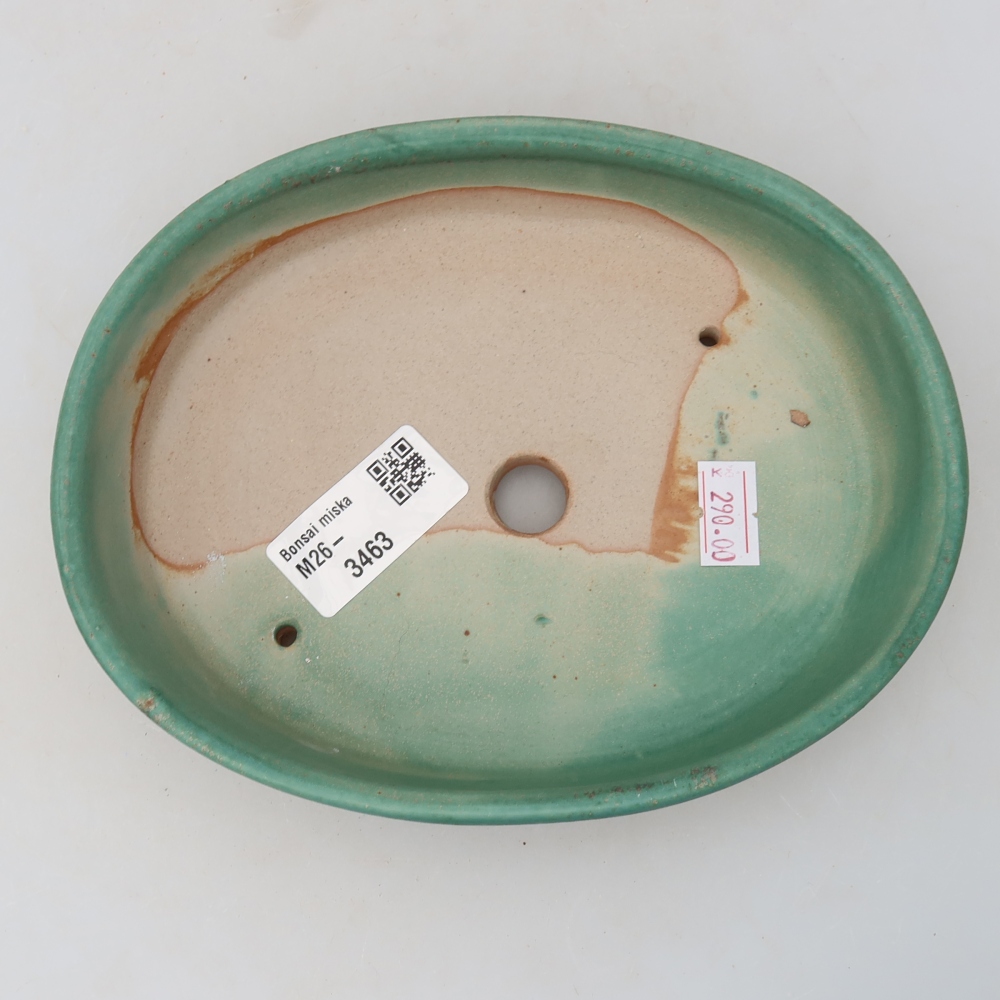 Bonsaischale aus Keramik 17 x 14 x 4 cm, grün