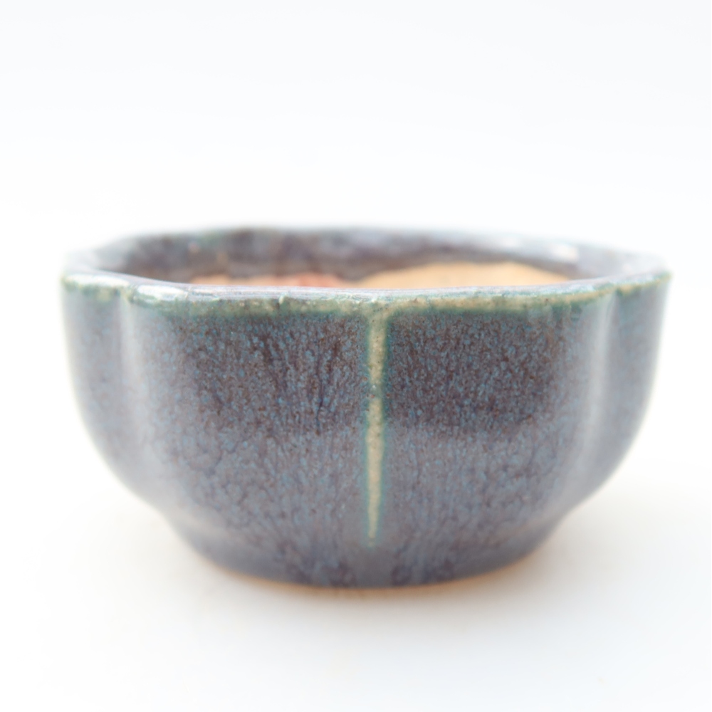 Keramik-Bonsai-Schale, 6 x 6 x 3 cm, Farbe: Grau