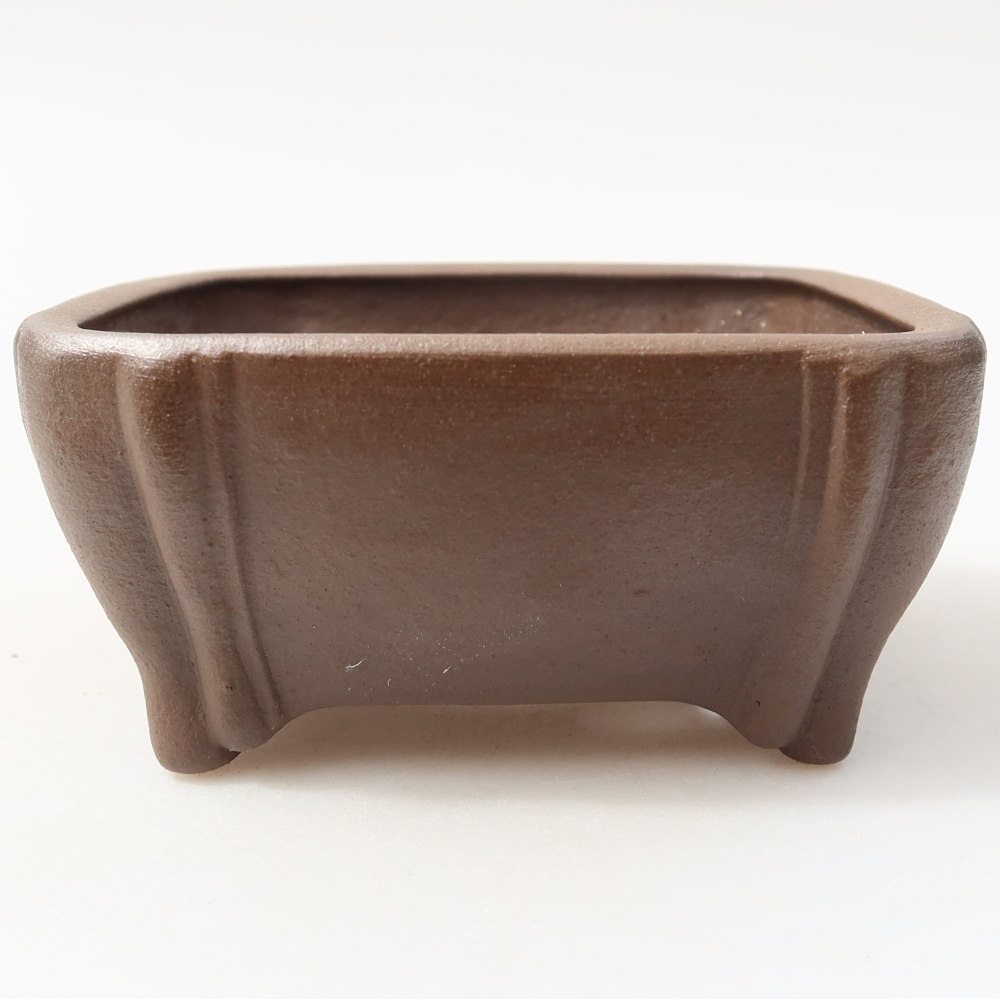 Bonsaischale aus Keramik 10,5 x 10,5 x 4,5 cm, braun