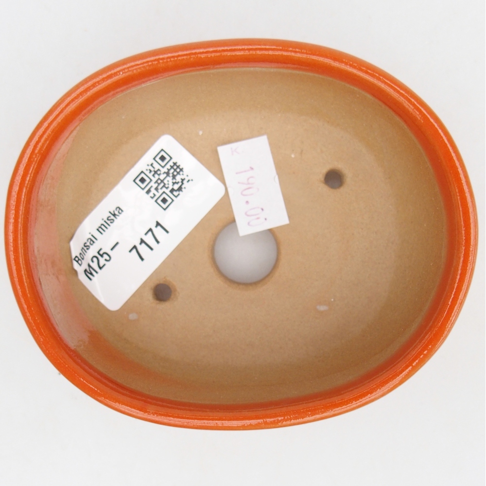Bonsaischale aus Keramik 9,5 x 7,5 x 3,5 cm, orange