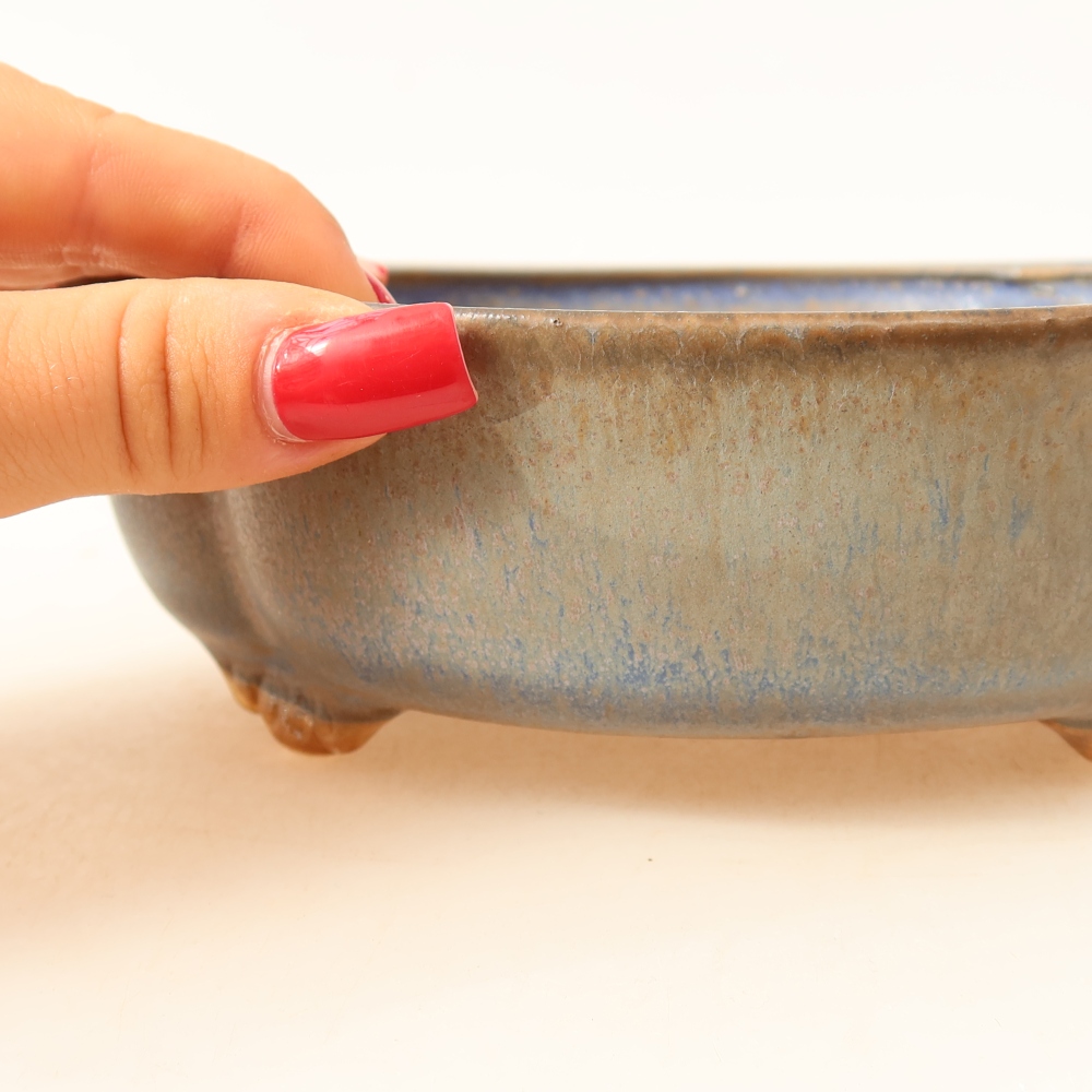 Bonsaischale aus Keramik 17 x 15,5 x 5,5 cm, Farbe blau