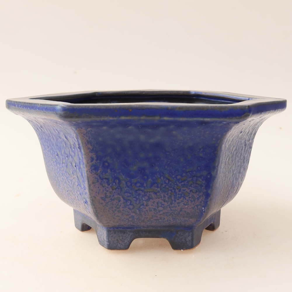 Bonsaischale aus Keramik 18,5 x 16,5 x 9 cm, Farbe blau