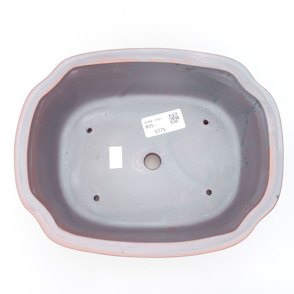 Keramik-Bonsaischale 22,5 x 17,5 x 7,5 cm, Farbe metallische
