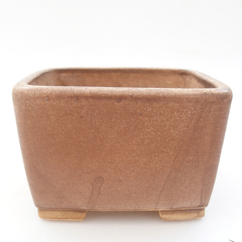 Bonsaischale aus Keramik 10,5 x 10,5 x 7 cm,  Farbe rosa