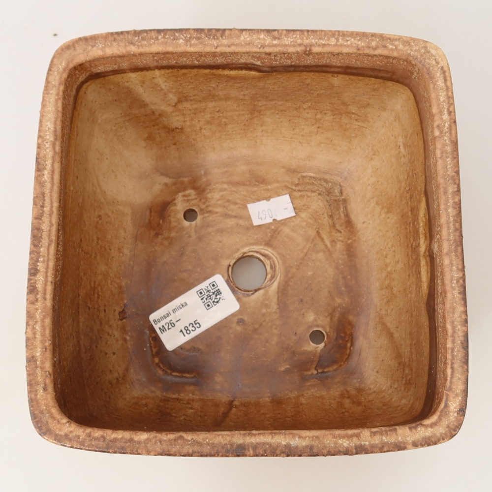 Keramik-Bonsai-Schale 16,5 x 16,5 x 9,5 cm, Farbe: Rosa