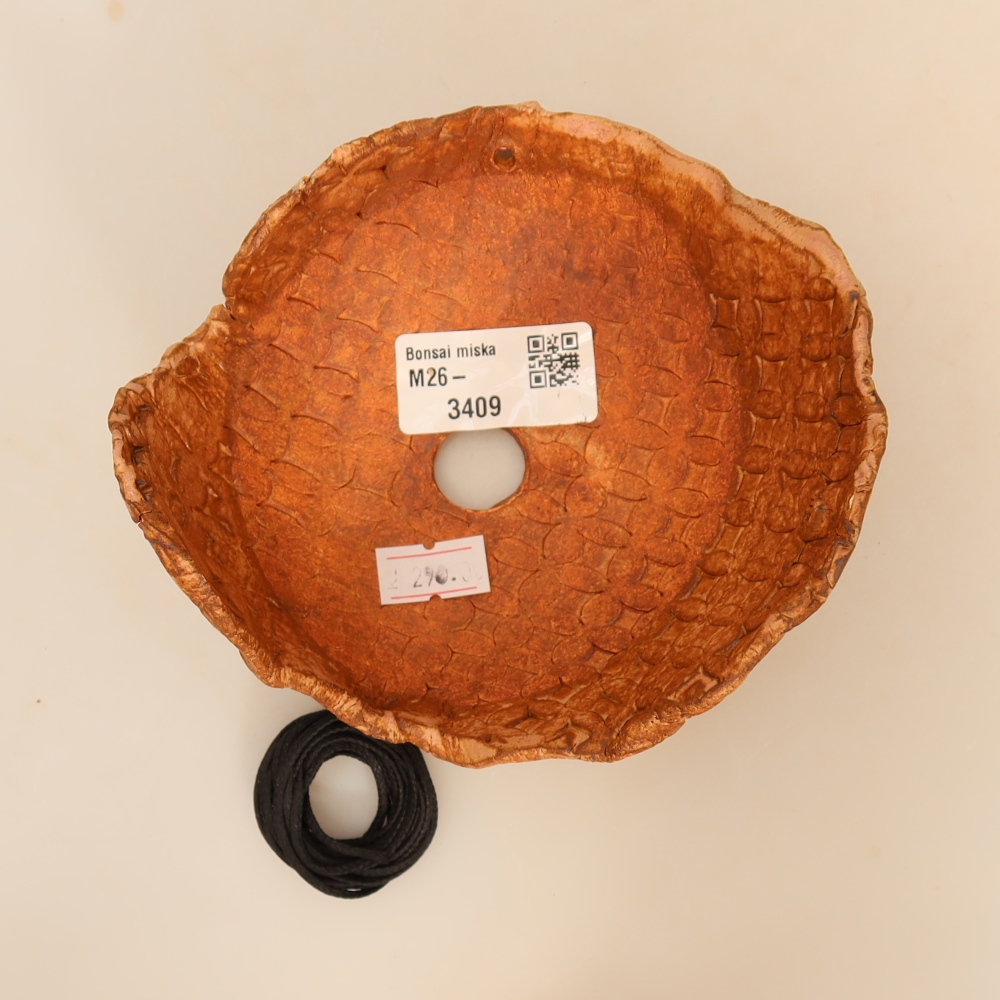 Keramikschale für Kokedama, 12 x 12 x 7 cm, Farbe: Rosa