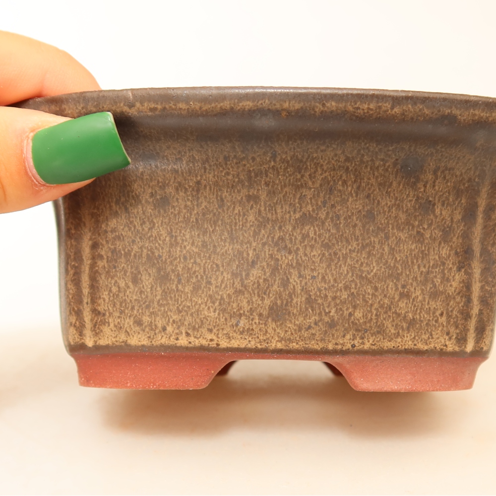 Keramikschale  13 x 10,5 x 5,5 cm, Farbe: braun