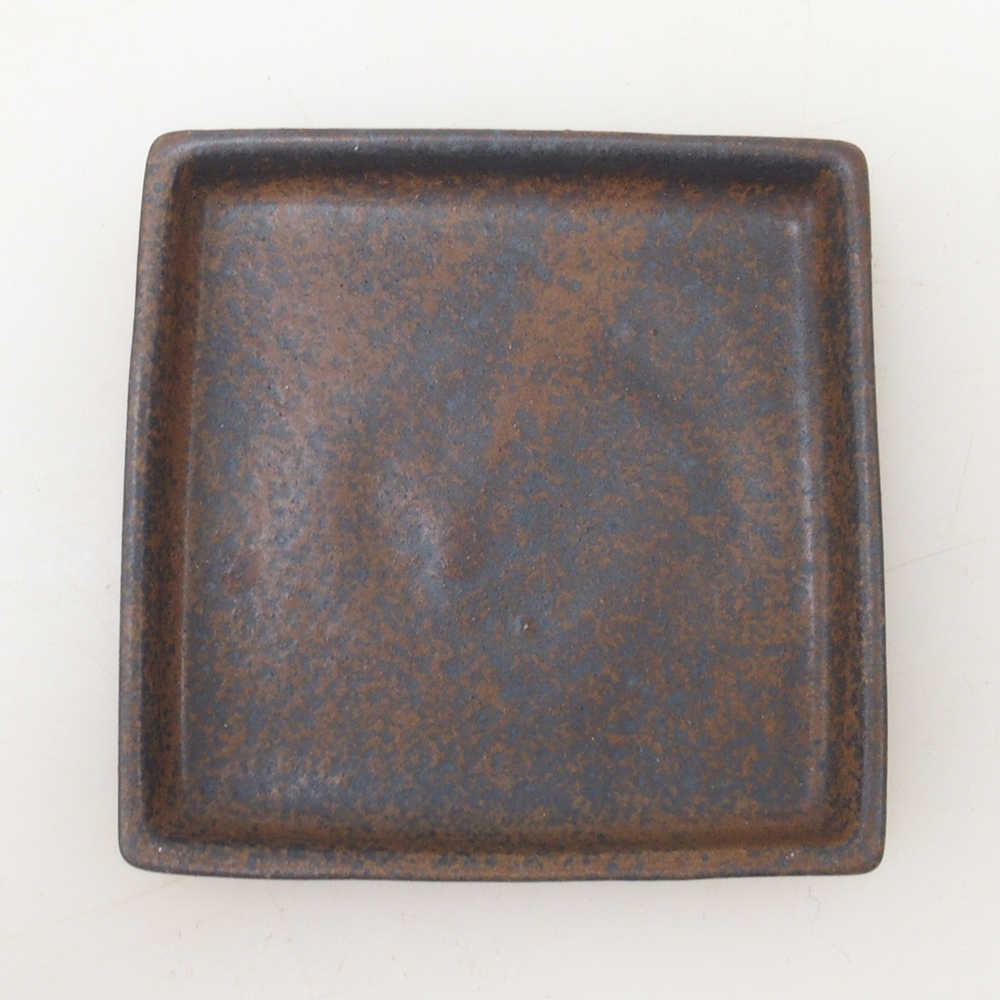 Bonsai-Schale quadratisch S – 8 x 8 x 1 cm – braun