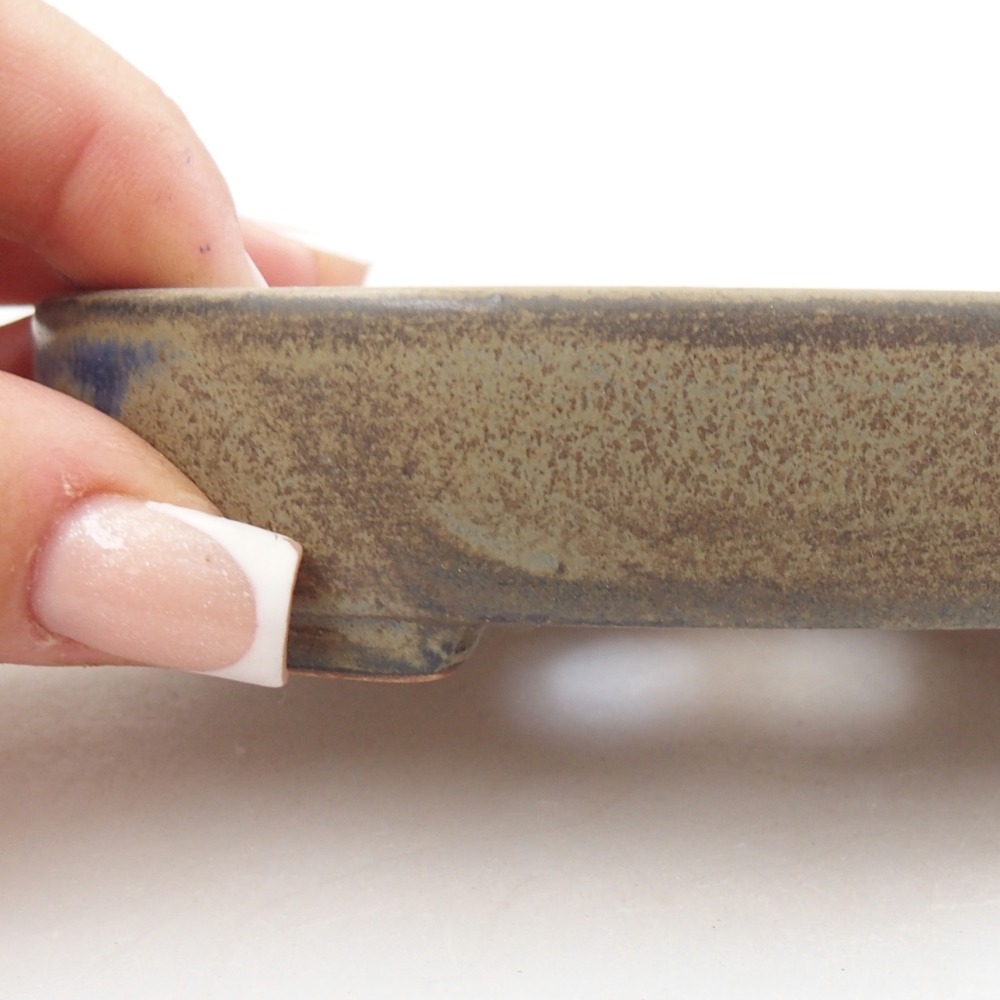 Bonsaischale aus Keramik 12 x 9,5 x 2,5 cm, braun