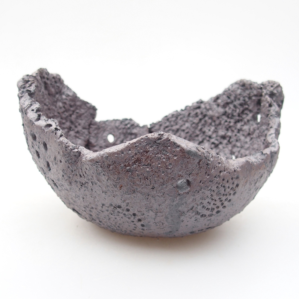 Keramikschale 14 x 12,5 x 8 cm, metallicfarben