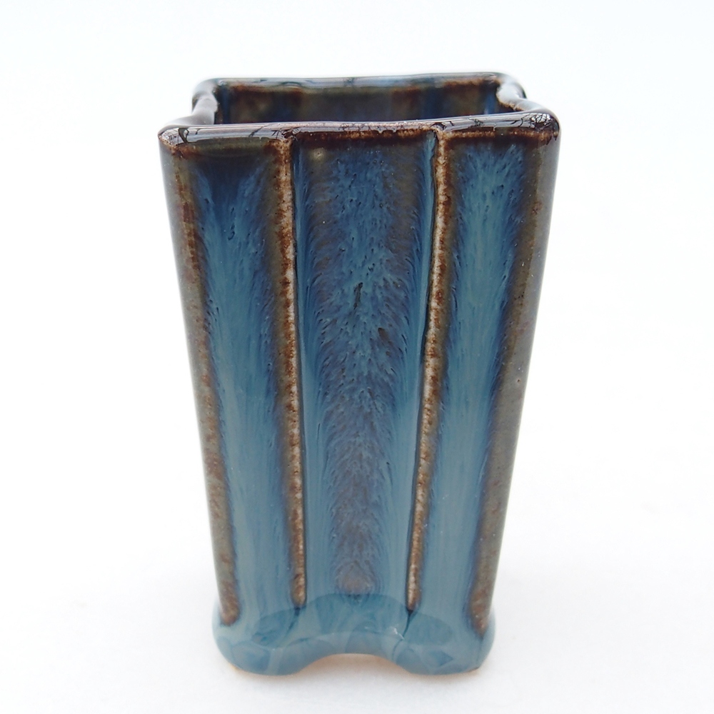 Mini-Bonsaischale 3,5 x 3,5 x 5,5 cm, Farbe blau