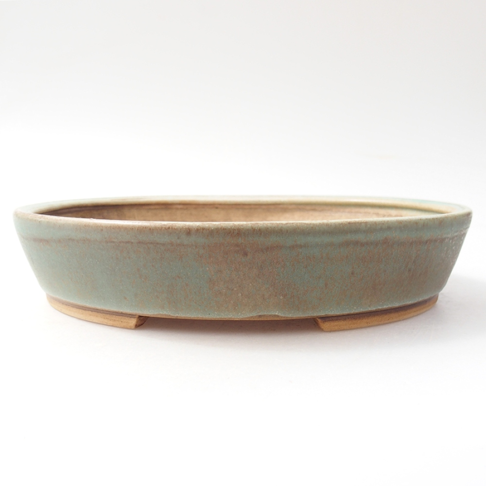 Bonsaischale aus Keramik  22,5 x 20 x 4  cm, Farbe Grün