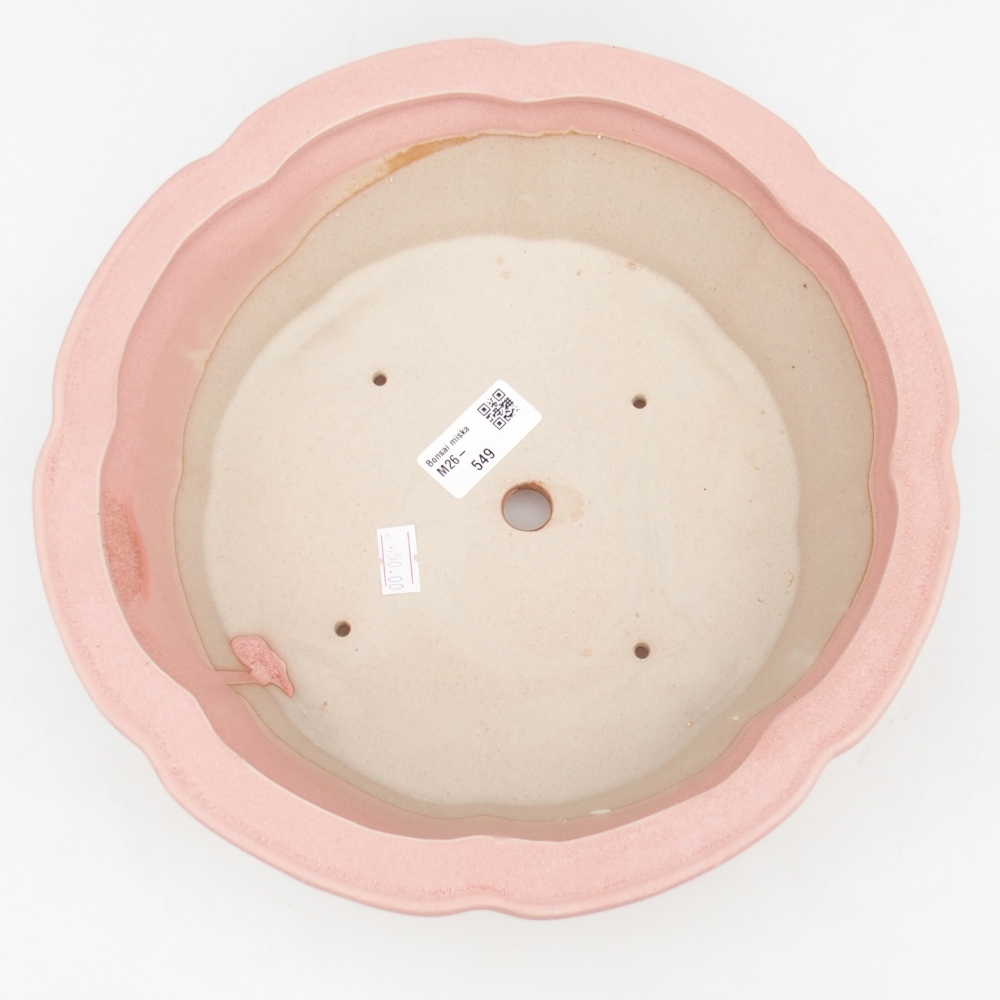 Bonsaischale aus Keramik 26,5 x 26,5 x 8,5 cm, rosa