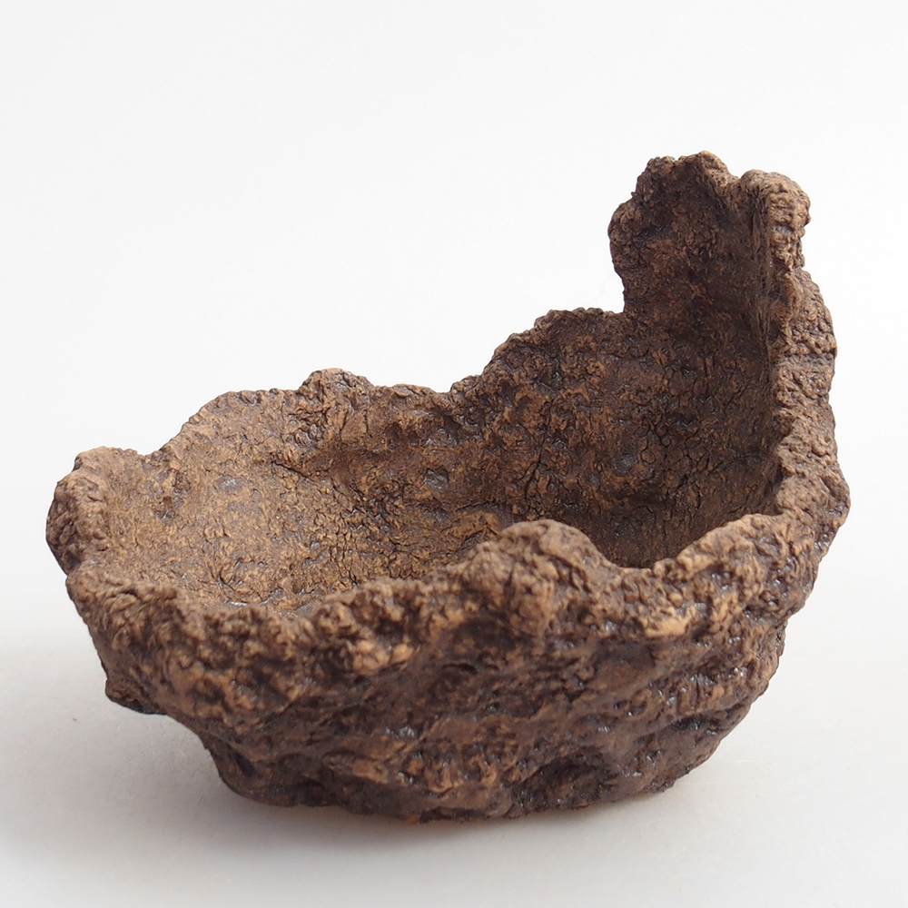 Keramikschale 10 x 8 x 9 cm , Farbe braun