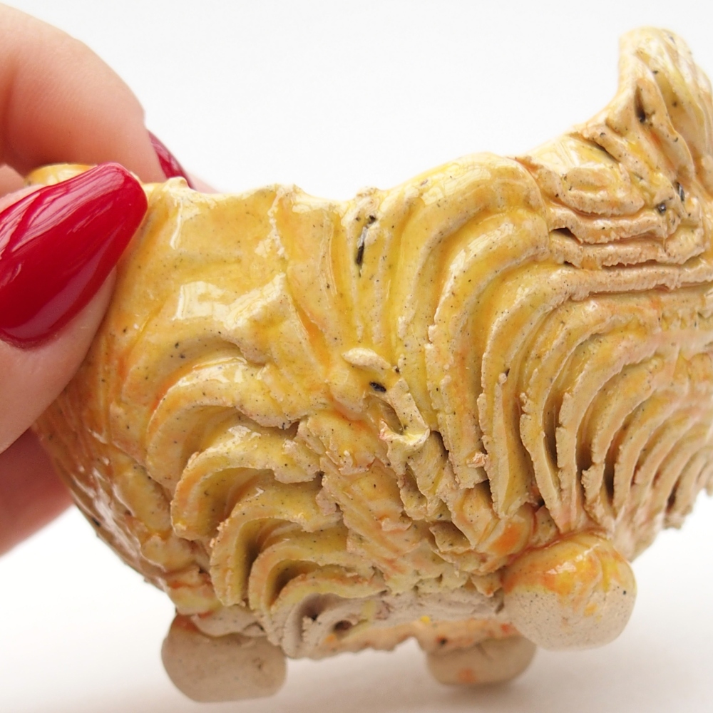 Keramikschale 8 x 8 x 6 cm , gelb