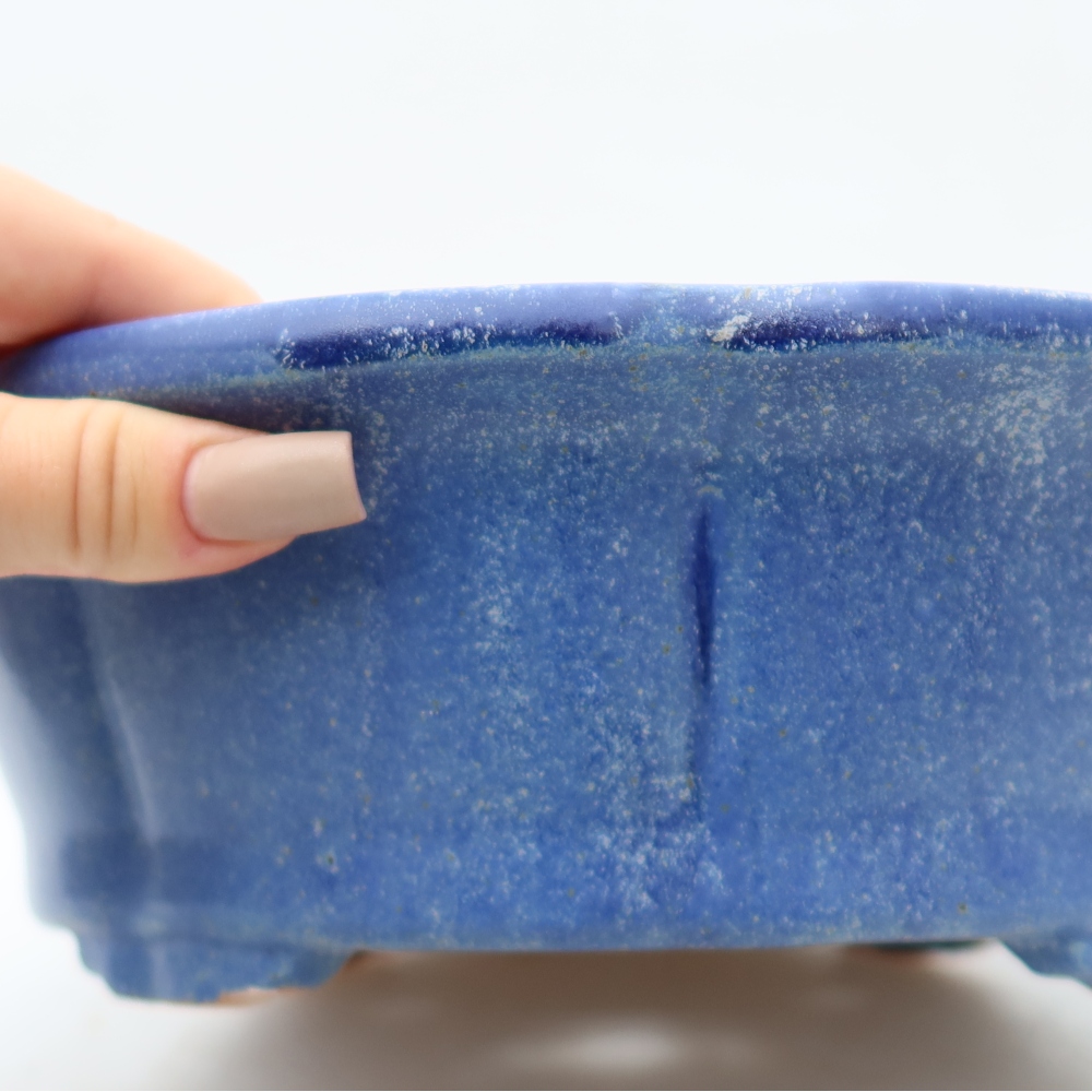 Bonsaischale aus Keramik 26,5 x 26,5 x 8,5 cm, Farbe blau