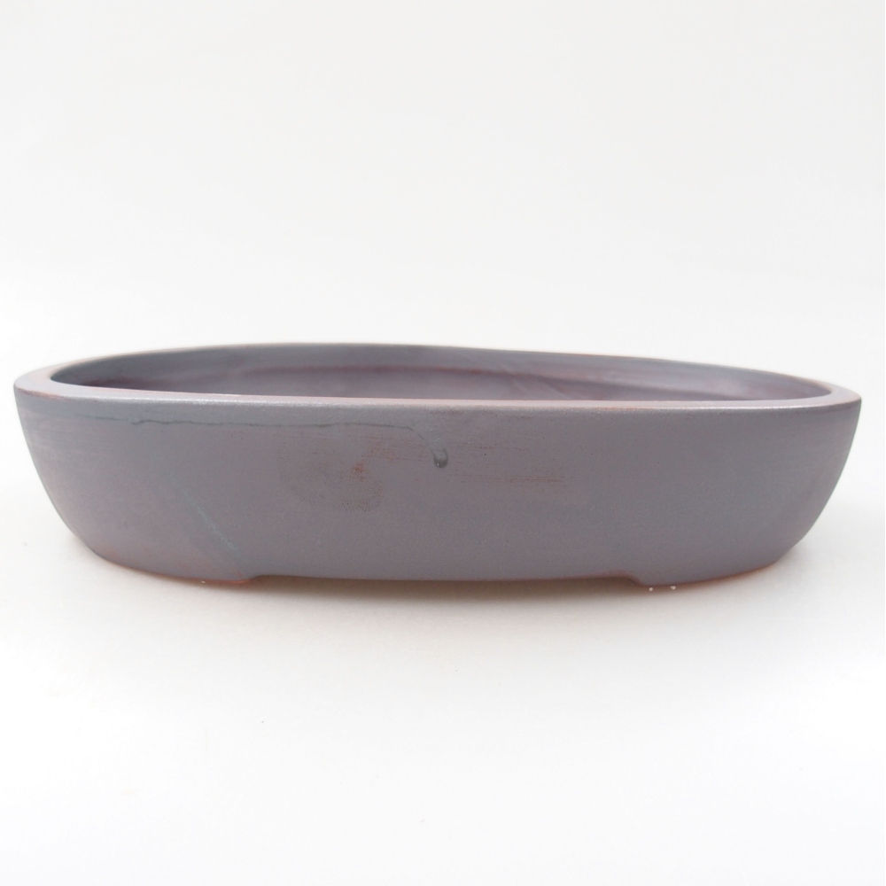 Keramik-Bonsaischale 22 x 16,5 x 4 cm, Farbe metallische