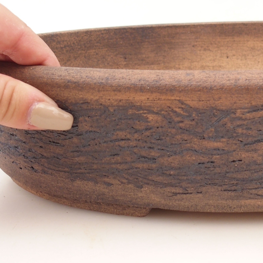Bonsaischale 31,5 x 25 x 7,5 cm , Farbe braun