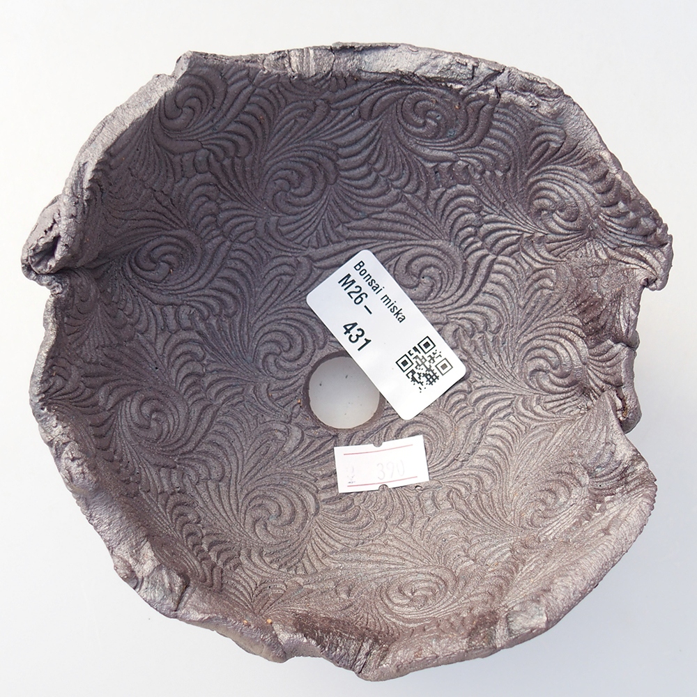 Keramikschale 13,5 x 13 x 7 cm , Metallic-Farbe