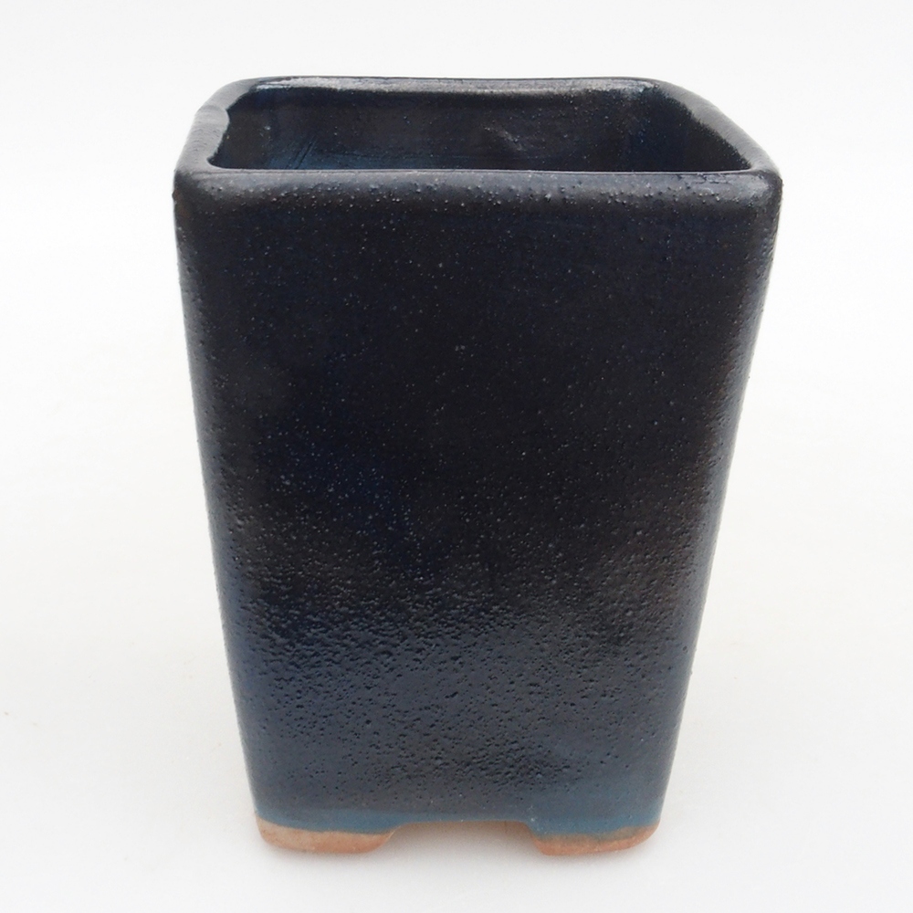 Keramik-Bonsaischale 8 x 8 x 10,5 cm, Farbe blau