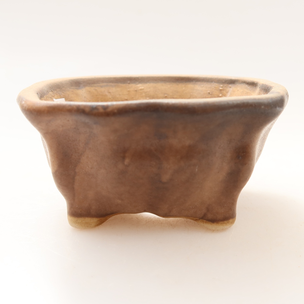 Keramik-Bonsai-Schale, 7 x 7 x 3,5 cm, Farbe: Rosa