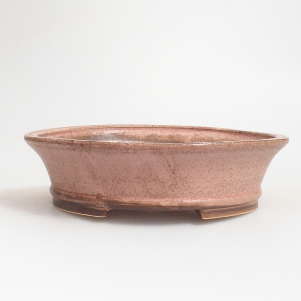 Bonsaischale aus Keramik 17 x 15,5 x 4,5 cm, Farbe rosa