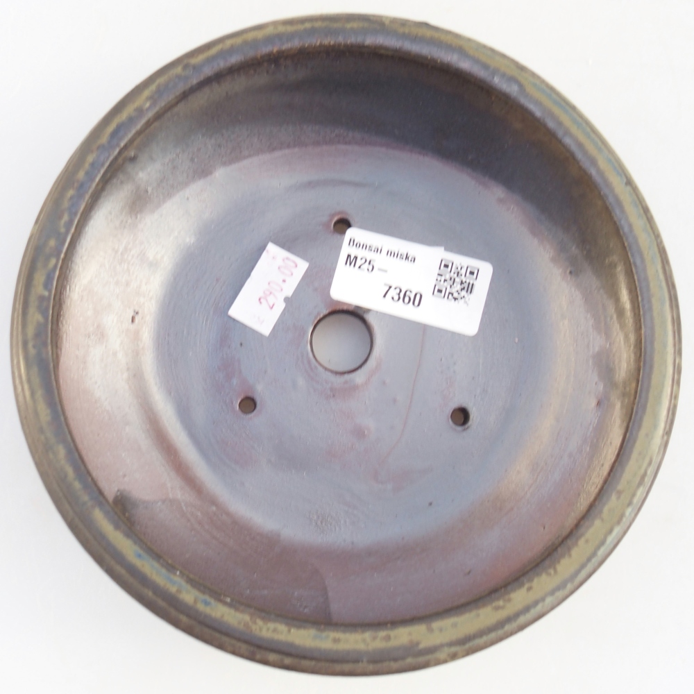 Bonsaischale aus Keramik 16 x 16 x 5 cm, braun