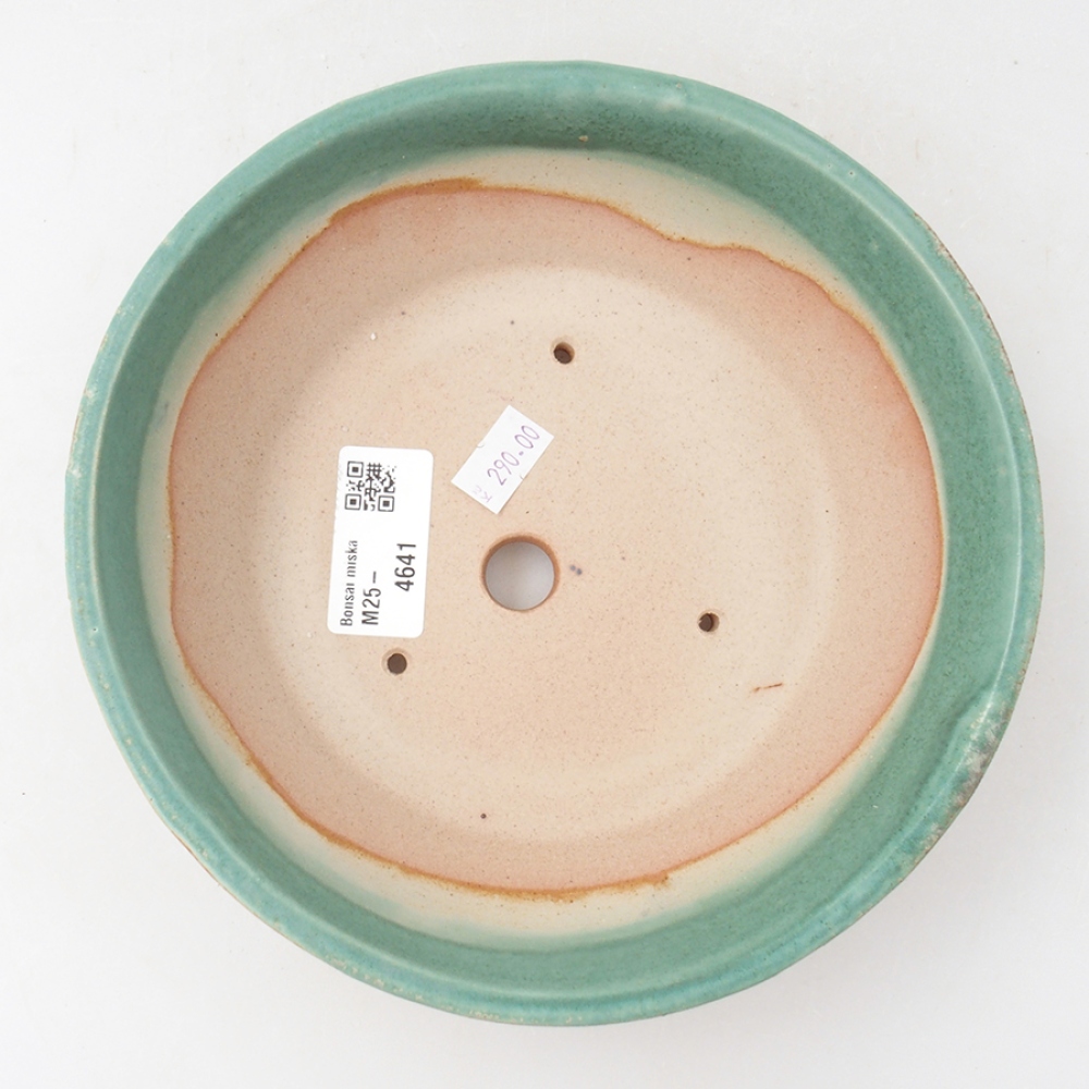 Keramik-Bonsaischale 17,5 x 17,5 x 5 cm, Farbe Grün