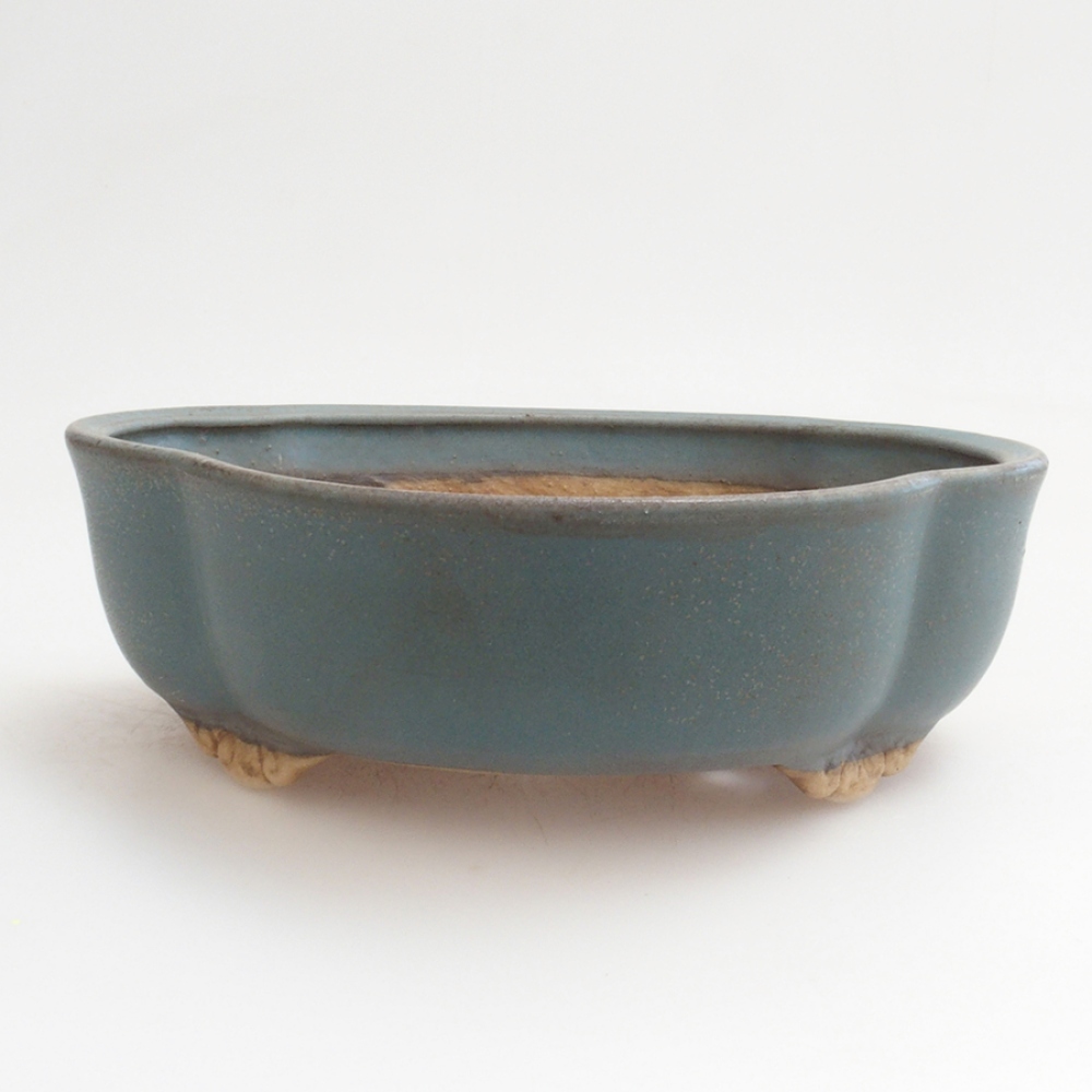Bonsaischale aus Keramik 16,5 x 15 x 5,5 cm, Farbe blau