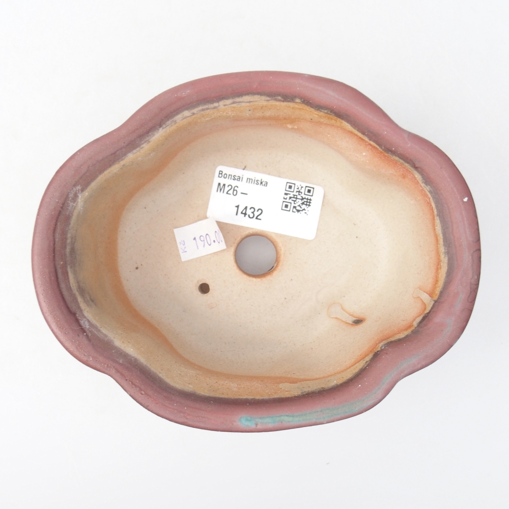 Bonsaischale aus Keramik 13,5 x 11 x 5,5 cm, rosa