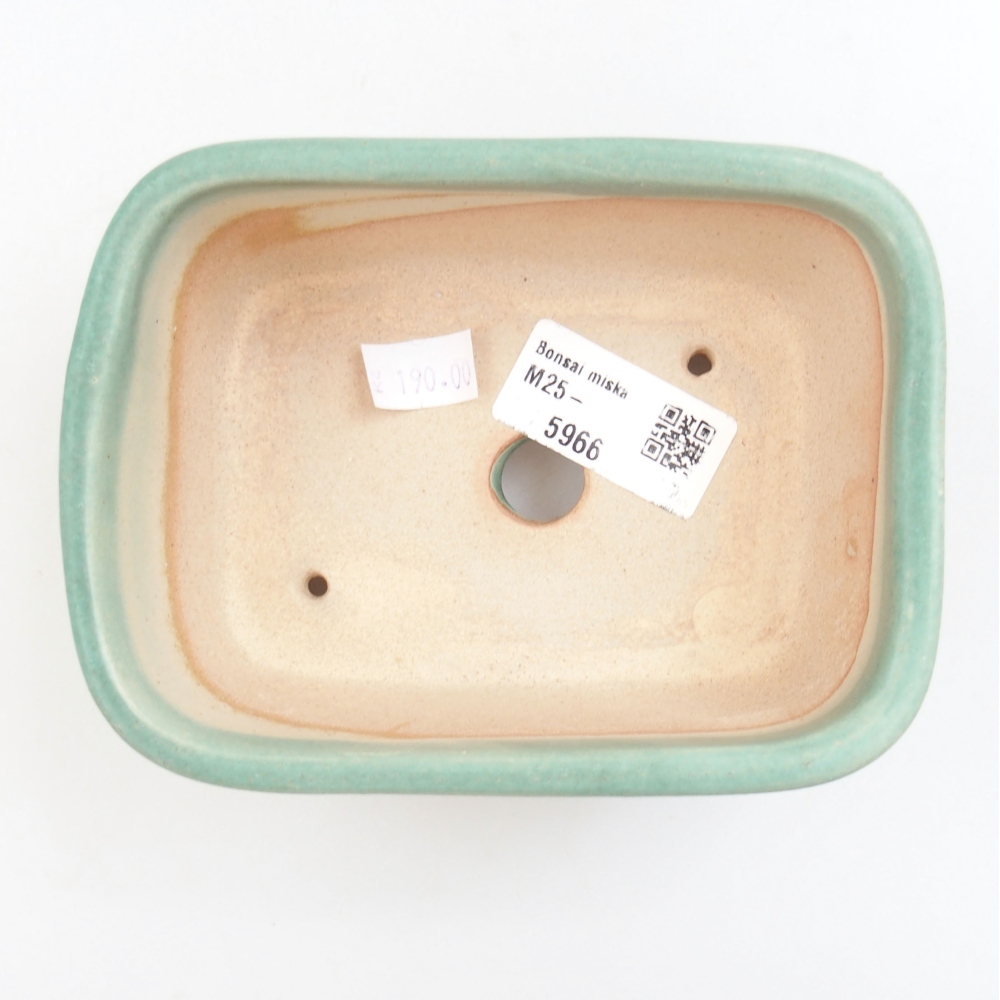 Keramik-Bonsaischale 13,5 x 10 x 6 cm, Farbe Grün